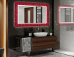 Espejo de baño con luz decorativos pared - red mosaic #2