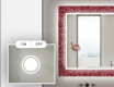 Espejo de baño con luz decorativos pared - red mosaic #4