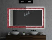 Espejo de baño con luz decorativos pared - red mosaic #7