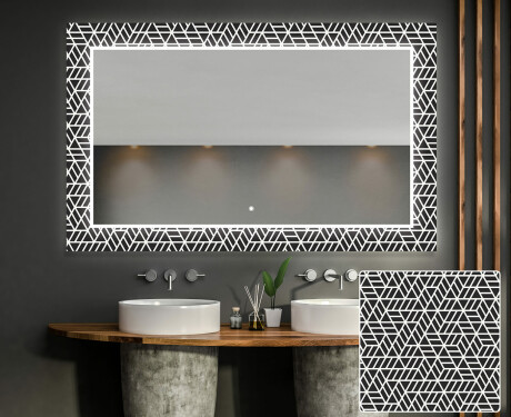 Espejo baño decorativos con luz LED - triangless