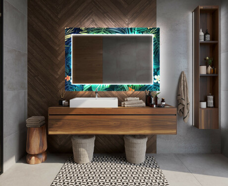 Espejo baño decorativos con luz LED - tropical #12