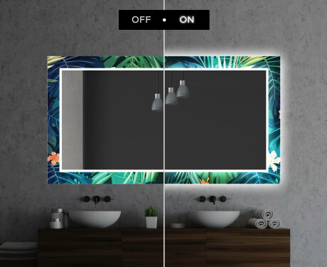 Espejo decorativo con iluminación para el cuarto de baño - tropical #7