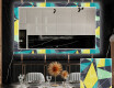 Espejo decorativo pared comedor - abstract geometric #1