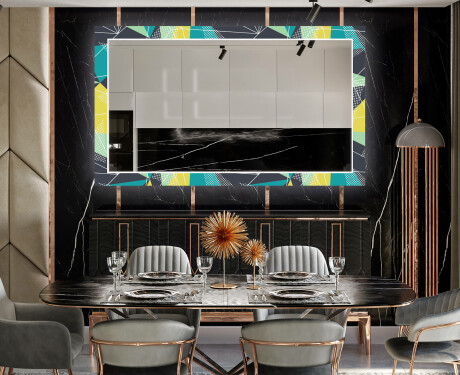 Espejo decorativo pared comedor - abstract geometric #12