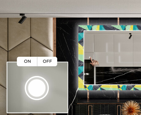 Espejo decorativo pared comedor - abstract geometric #4