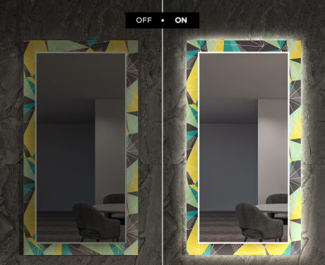 Espejo decorativo pared comedor - abstract geometric #7