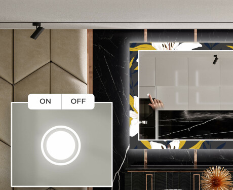 Espejo LED comedor decorativos - bells flowers #4