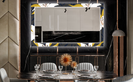 Espejo LED comedor decorativos - bells flowers