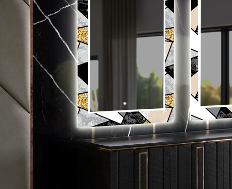 Espejo decorativo pared comedor - marble pattern #11
