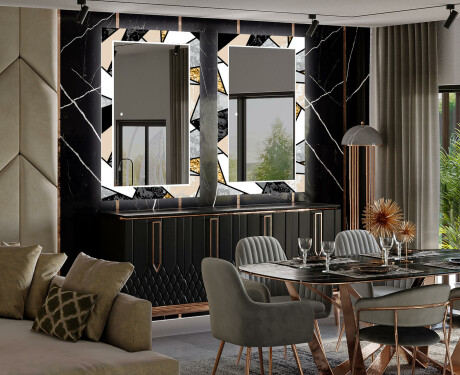 Espejo decorativo pared comedor - marble pattern #2