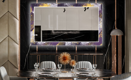 Espejo LED comedor decorativos - round stamp