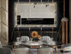 Espejo LED comedor decorativos - golden leaves #12
