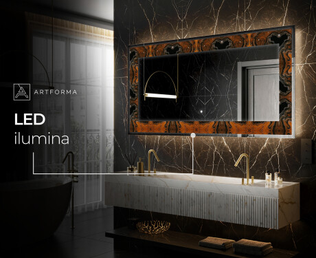 Espejo con luz decorativos pared - Mosaic Dreams #9