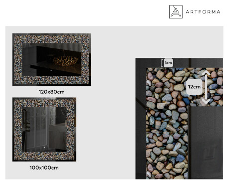 Espejo con luz decorativos pared - Natural Stones #2