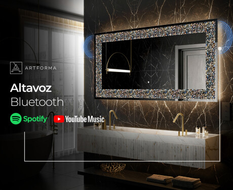 Espejo con luz decorativos pared - Natural Stones #7