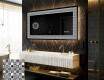 Espejo con luz decorativos pared - Geometric Symphony