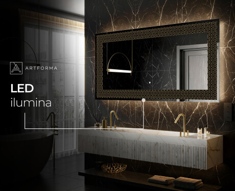 Espejo con luz decorativos pared - Nordic Charm #9