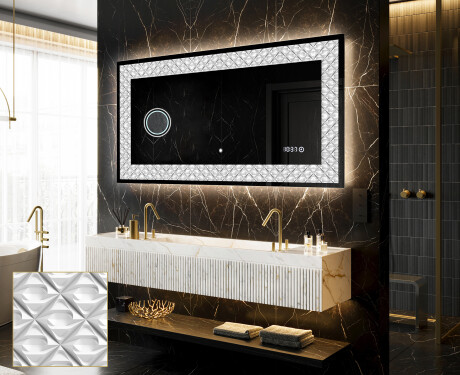 Espejo con luz decorativos pared - Marble Uplift