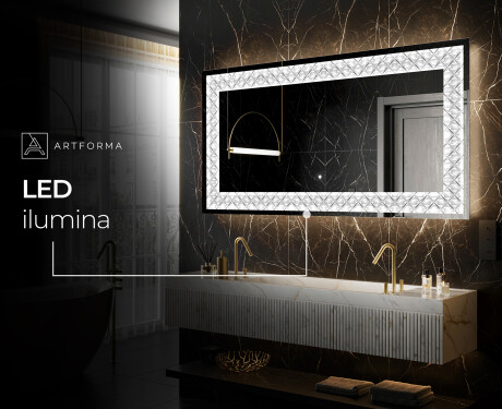 Espejo con luz decorativos pared - Marble Uplift #6