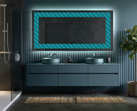 Espejo con luz decorativos pared - Blue Harmonies #5