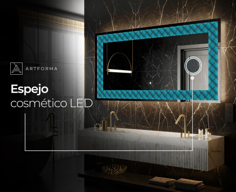 Espejo con luz decorativos pared - Blue Harmonies #9