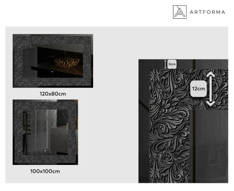 Espejo con luz decorativos pared - Dark Elegance #2
