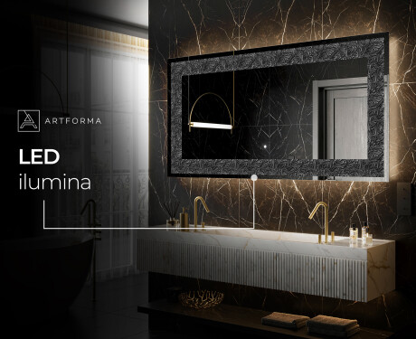 Espejo con luz decorativos pared - Dark Elegance #6