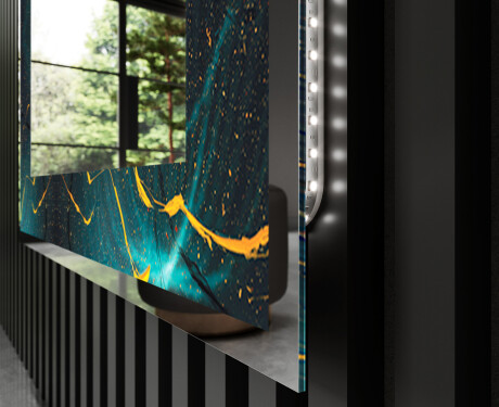 Espejo con luz decorativos pared - Spiraling vortex #3