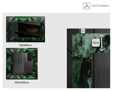 Espejo con luz decorativos pared - Malachite Magic #2