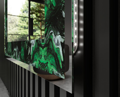 Espejo con luz decorativos pared - Malachite Magic #3