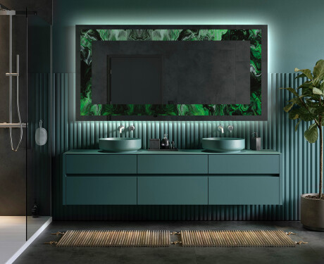 Espejo con luz decorativos pared - Malachite Magic #5