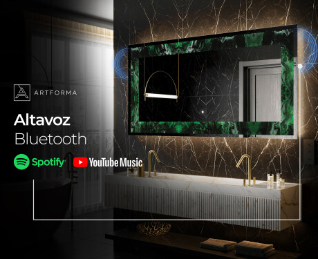 Espejo con luz decorativos pared - Malachite Magic #7