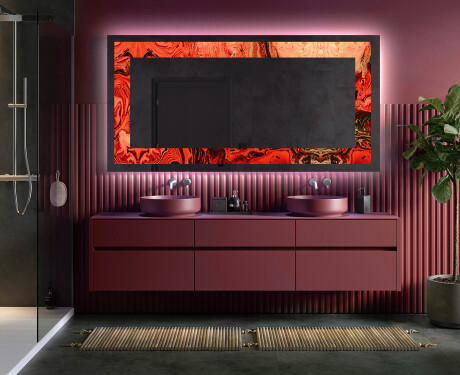 Espejo con luz decorativos pared - Fiery Reflections #5