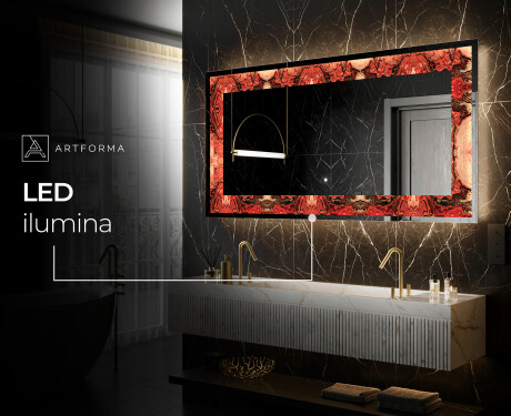 Espejo con luz decorativos pared - Fiery Reflections #6