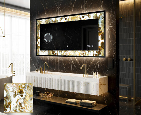 Espejo con luz decorativos pared - Golden Streaks