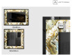 Espejo con luz decorativos pared - Golden Streaks #2