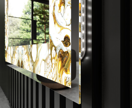Espejo con luz decorativos pared - Golden Streaks #3