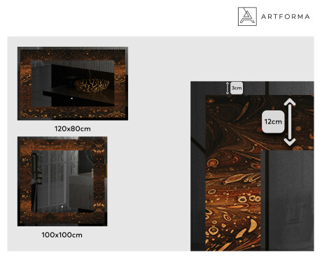 Espejo con luz decorativos pared - Amber Shell #2