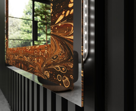 Espejo con luz decorativos pared - Amber Shell #3