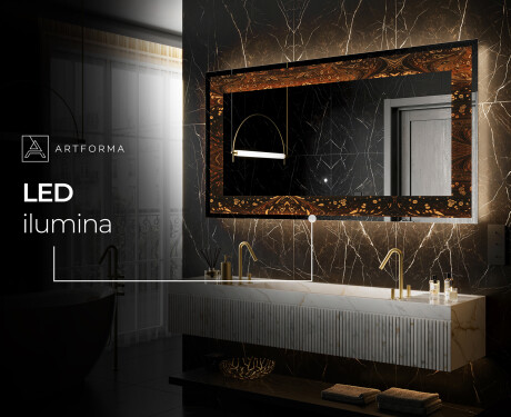 Espejo con luz decorativos pared - Amber Shell #6