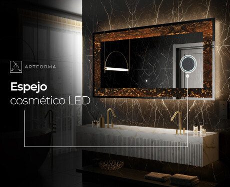 Espejo con luz decorativos pared - Amber Shell #8