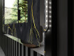 Espejo con luz decorativos pared - Golden Veins #3