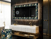 Espejo con luz decorativos pared - Cascading Flowers