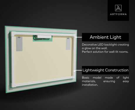 Espejo con luz decorativos pared - Cascading Flowers #4