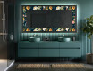 Espejo con luz decorativos pared - Cascading Flowers #5