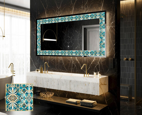 Espejo con luz decorativos pared - Floral Elevations