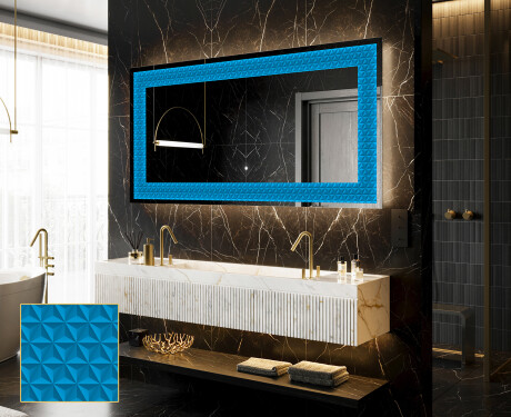 Espejo con luz decorativos pared - Symmetrical Diamonds