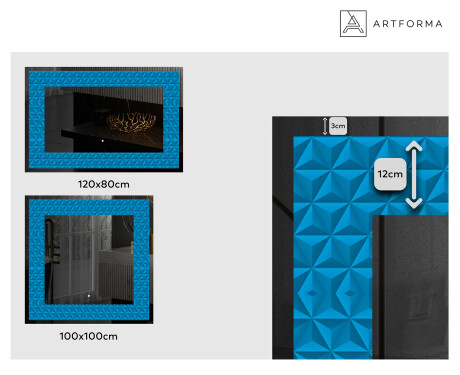 Espejo con luz decorativos pared - Symmetrical Diamonds #2