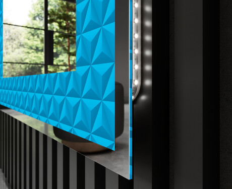 Espejo con luz decorativos pared - Symmetrical Diamonds #3
