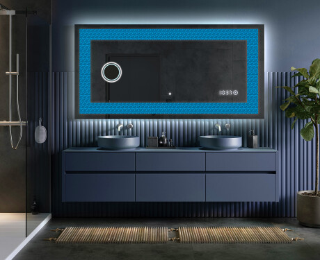 Espejo con luz decorativos pared - Symmetrical Diamonds #5